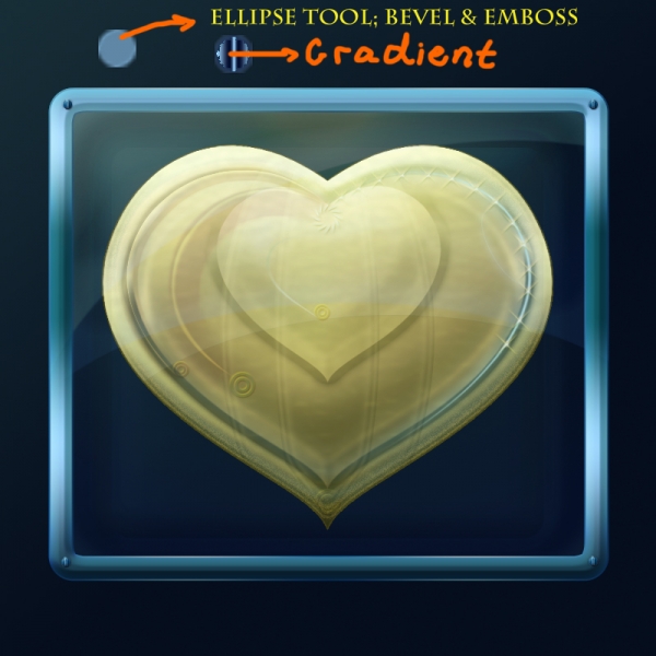 Creation of Golden Heart Icon: Step 8